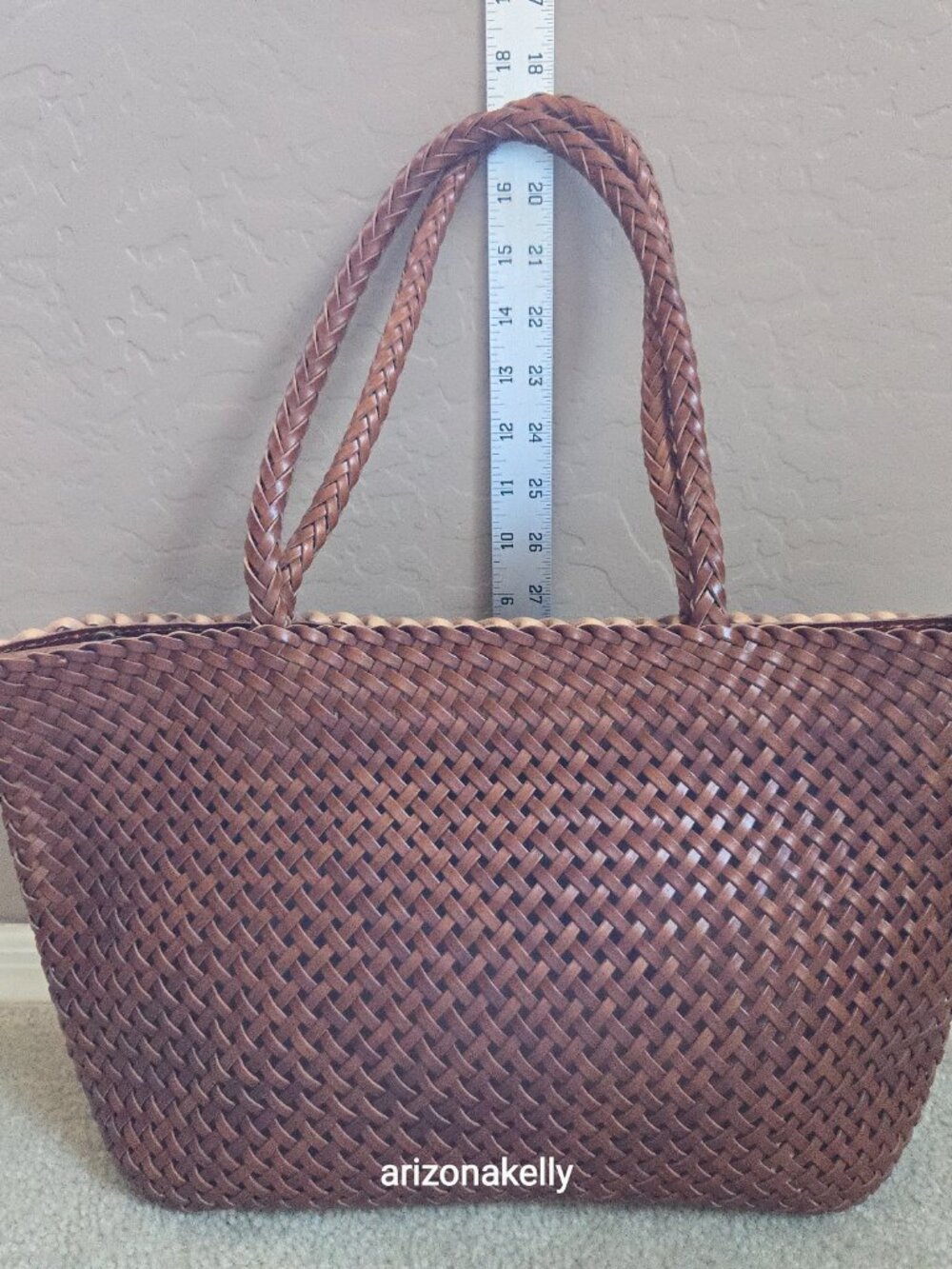 NWOT Braided Leather Bag Purse Handbag - Picture 10 of 12